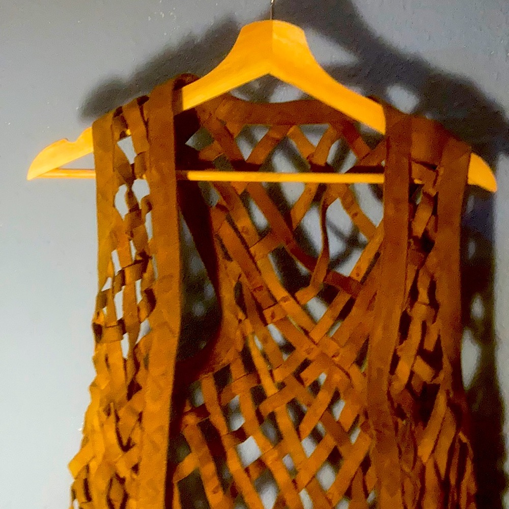 woven suede badass vest